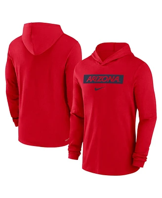 Nike Men's Arizona Wildcats Sideline Hoodie Performance Long Sleeve T-Shirt