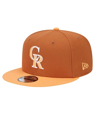 New Era Men's Brown Colorado Rockies Spring Color Two-Tone 9FIFTY Snapback Hat