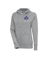 Antigua Women's Heather Gray Texas Rangers 2023 World Series Champions Victory Full-Zip Hoodie