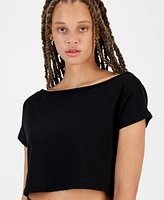 Id Ideology Women's Off-The-Shoulder T-Shirt, Created for Macy's