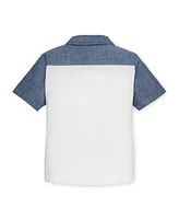 Hope & Henry Boys Linen Short Sleeve Camp Shirt