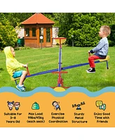 Streamdale Furniture 4-Seater Swivel Seesaw Outdoor Playground Equipment