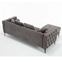 Streamdale Furniture Modern Tufted L-Shaped Sectional with Ottoman and Storage