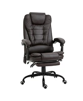 Streamdale Furniture Executive Massage Recliner with Lumbar Support and Footrest