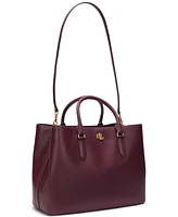 Lauren Ralph Women's Full-Grain Smooth Leather Large Marcy Satchel