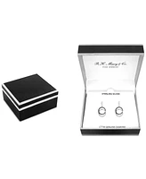 Black & White Diamond Interlocking Circle Drop Earrings (1/6 ct. t.w.) in Sterling Silver