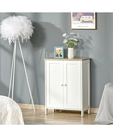 Streamdale Furniture White Double Door Storage Cabinet