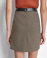 Dkny Women's Faux-Leather-Trim Mini Skirt