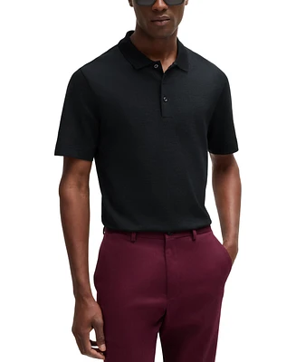 Boss by Hugo Men's Herringbone-Jacquard Polo