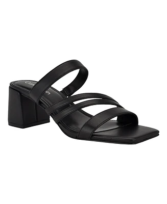 Calvin Klein Women's Pretty Slip-On Square Toe Dress Sandals