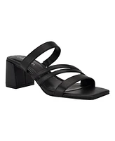 Calvin Klein Women's Pretty Slip-On Square Toe Dress Sandals