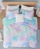 Intelligent Design Cassiopeia Watercolor Tie Dye -Pc. Duvet Cover Set