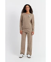 Chinti and Parker Women's Chinti & Parker Snoopy Badge Wool Cashmere Sweater