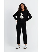 Chinti and Parker Women's & Handstand Snoopy Wool Cashmere Sweater