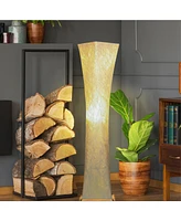 Brightech Harmony 54" Led Column Floor Lamp with Fabric Square Shade