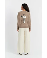 Chinti and Parker Women's Chinti & Parker Handstand Snoopy Wool & Cashmere Sweater