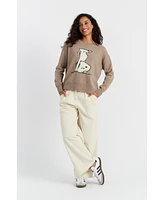 Chinti and Parker Women's Chinti & Parker Handstand Snoopy Wool & Cashmere Sweater