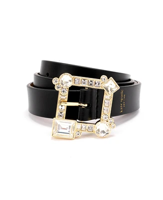 Kate Spade New York Women's 25mm Crystal Buckle Belt