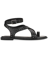 Sun + Stone Women's Carterr Studded Toe Loop Strappy Flat Sandals, Created for Macy's