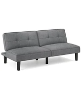 Sugift Convertible Folding Futon Sofa Bed with 6-Position Adjustable Backrest