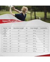 Vebreda Women's 9 Pieces Complete Golf Club Set-Red