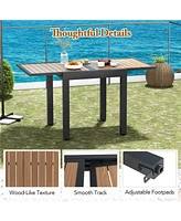 Sugift 31.5-63 Inches Extendable Patio Table for 4-6 People