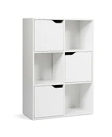 Sugift 6 Cubes Wood Storage Shelves Organization