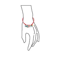 Bling Jewelry Boho Leather Red Turkish Dangle Multi Color Evil Eye Charm Bracelet Yellow Gold Plated Sterling Silver Adjustable