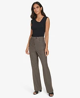 Calvin Klein Petite Mid Rise Straight Leg Pants