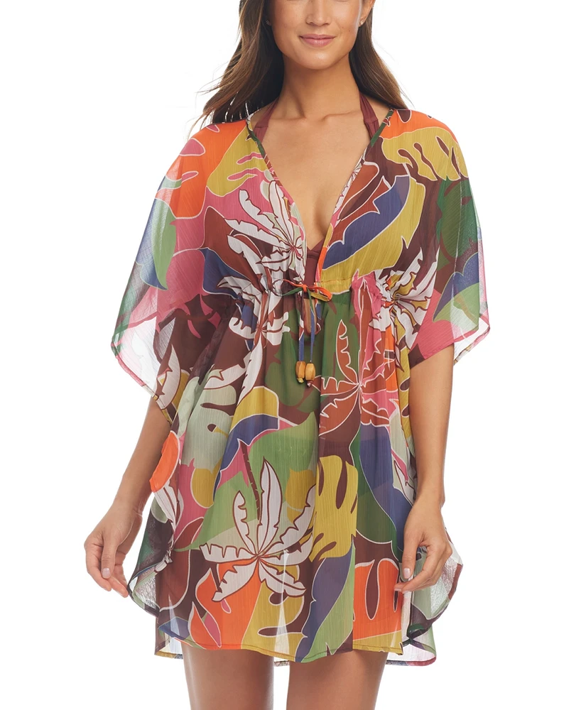 Bleu by Rod Beattie Women's Printed Caftan Cover-Up