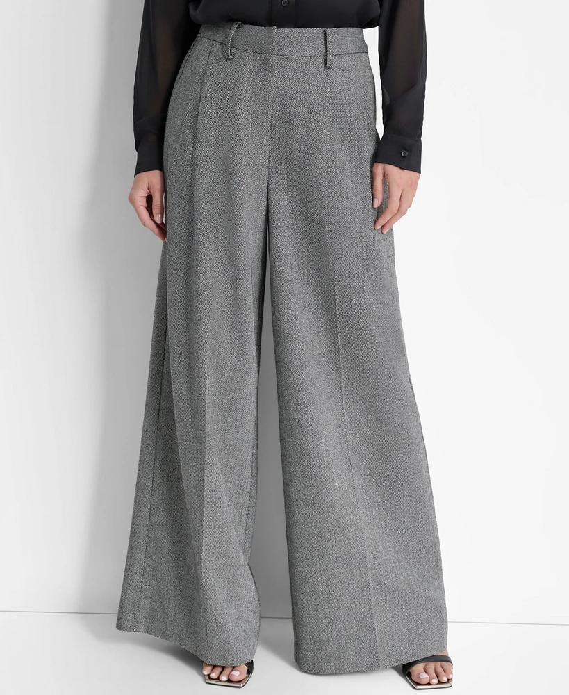 Dkny Women's High-Rise Wide-Leg Pants