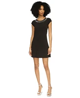 Michael Kors Women's Rhinestone Cap-Sleeve Mini Dress