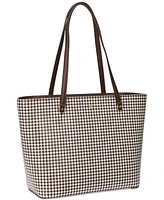 Lauren Ralph Lauren Plaid Medium Karly Tote Bag