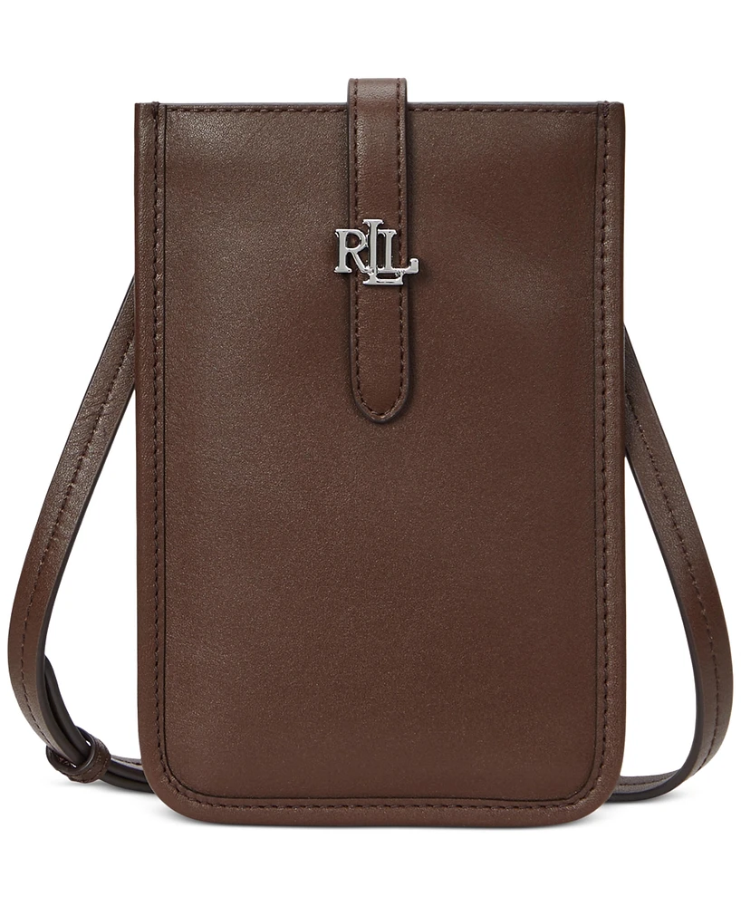 Lauren Ralph Lauren Leather Crossbody Tech Case