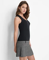 Dkny Women's Scoop-Neck Sleeveless Rib-Knit Sweater