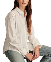 Lucky Brand Women's Cotton Peplum Shirt