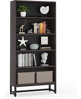 Tribesigns Tall Bookcase and Bookshelf, 70.8” Large Bookcases Organizer with 5-Tier Storage Shelves, Heavy Duty Free-Standing Library Bookshelf