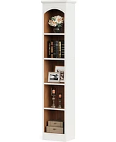 Tribesigns 70.9-Inch Tall Narrow Bookcase Set of 2, 5