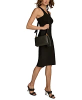 Donna Karan New York Glenwood Zippered Leather Crossbody with Tassel Detail
