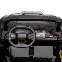 Kids 24V Electric Ride-On Police Car w/Parental Control