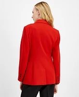 T Tahari Women's Faux-Double-Breasted Blazer