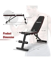 Skonyon Adjustable Weight Bench Strength Training Bench for Full Body Workout