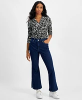 I.n.c. International Concepts Petite High-Rise Flare Jeans, Created for Macy's