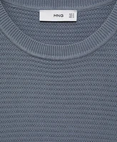 Mango Men's Braided Knit T-Shirt