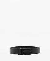 Mango Men's Leather Reversible Belt