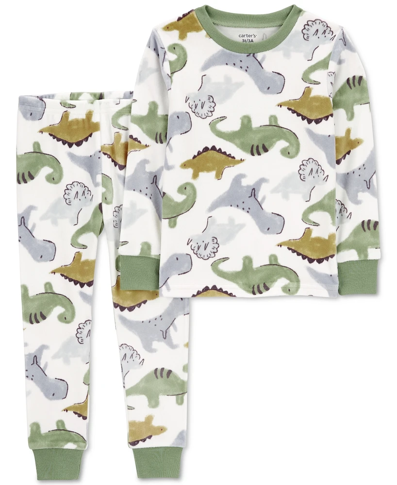 Carter's Toddler Printed Velboa Pajamas, 2 Piece Set