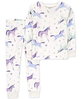 Carter's Toddler Printed Velboa Pajamas, 2 Piece Set