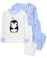 Carter's Toddler Unisex 4-Piece Penguin Snug Fit Cotton Pajama Set