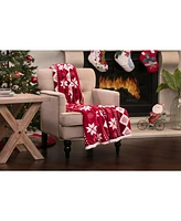 Chanasya Premium Gold Fox Print Fleece Throw Blanket - Cozy and Warm, Cute Design, Super Soft, Plush Fluffy Sherpa