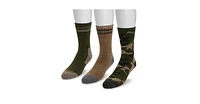 Muk Luks Men's Crew Hike Heat Retainer Socks (3 Pack)